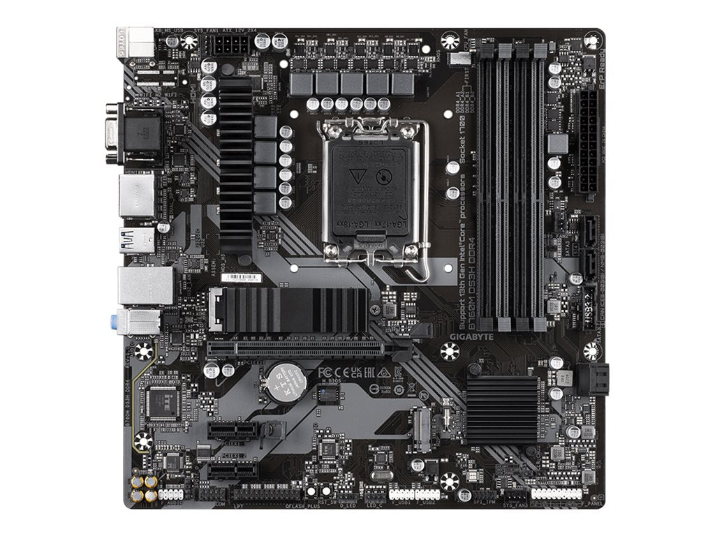 Gigabyte B760M DS3H DDR4 - 1.0 - motherboard - micro ATX - LGA1700 Socket - B760 Chipset - USB 3.2 Gen 2, USB 3.2 Gen 1,