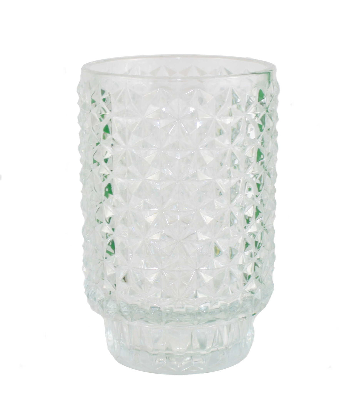 Glass Diamond Cut Mini Hurricane