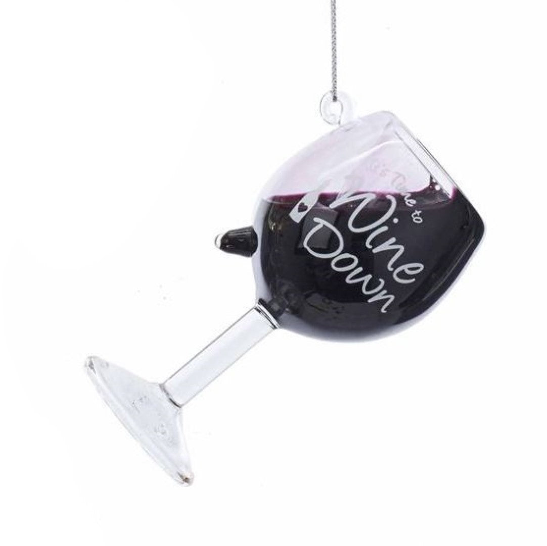 Glass Wine Glass Ornament - This Wine Is Making Me Awesome