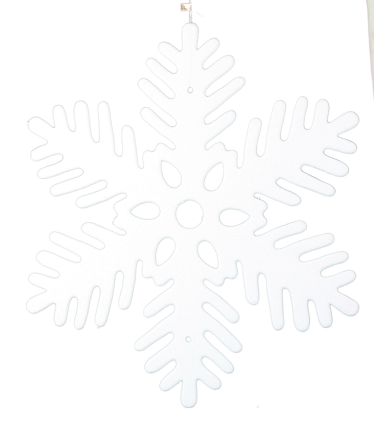 Glitter Snowflake 11 Inch Ornament - Heavy Sparkle - Solid