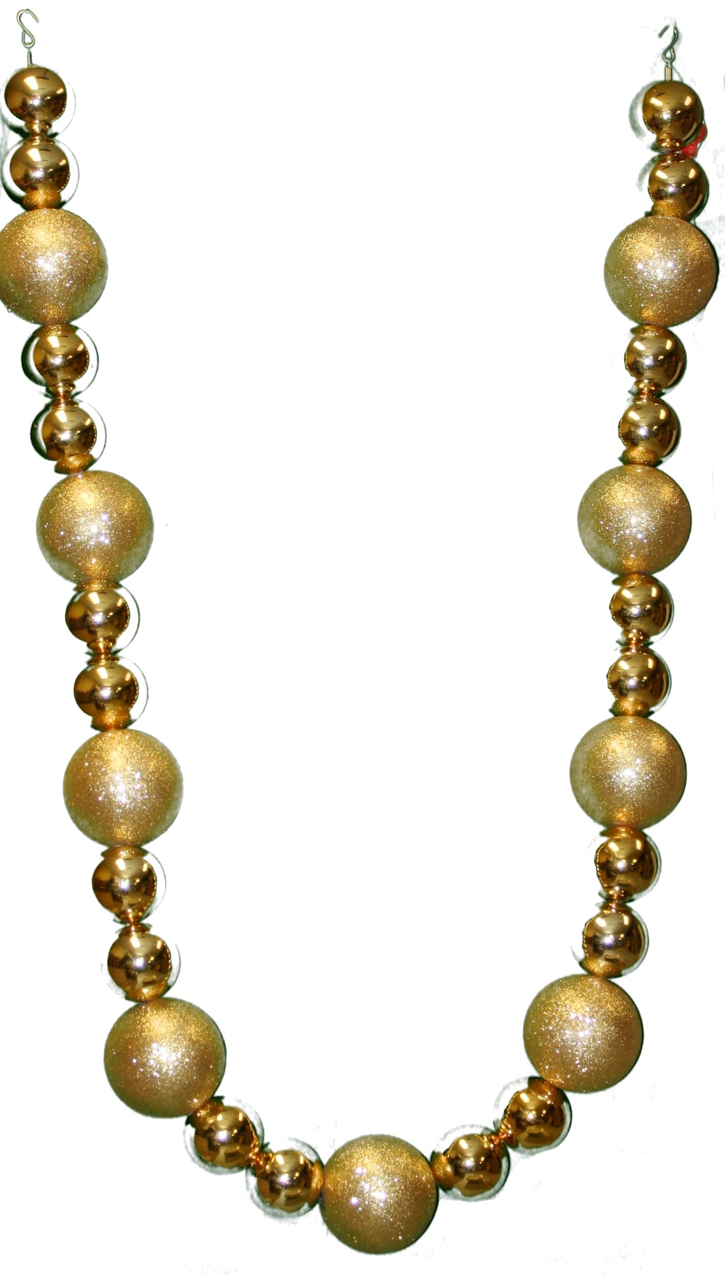 Gold Jumbo Ball Garland - 9'