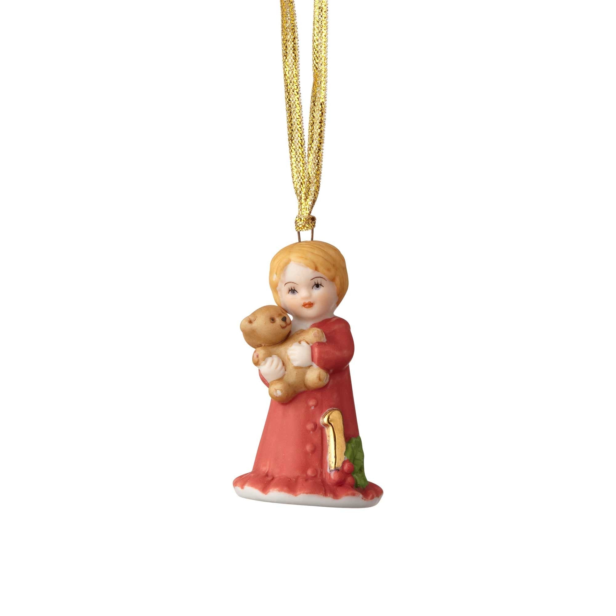 Growing Up Girl Ornament - Blonde Age 1