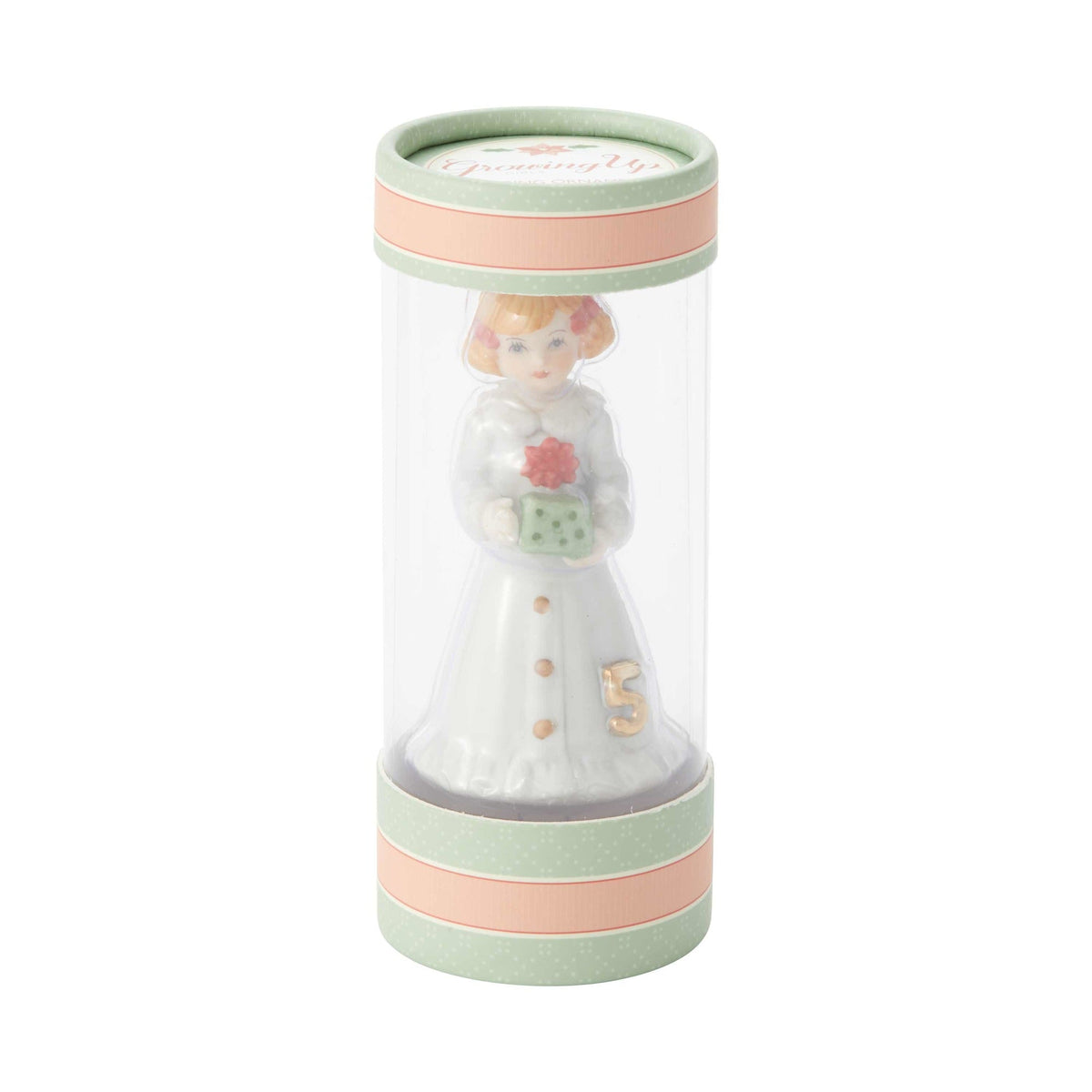 Growing Up Girl Ornament - Blonde Age 5