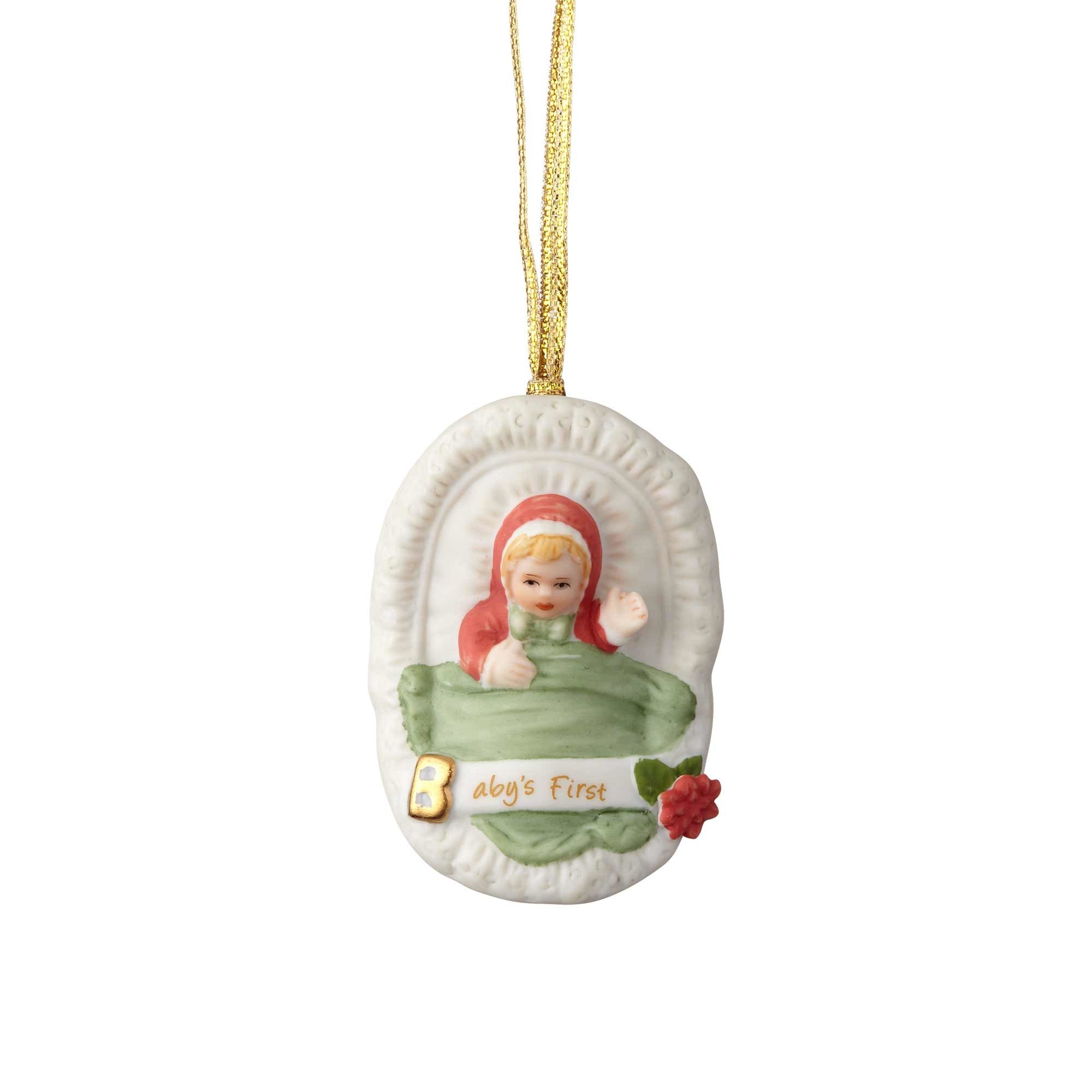 Growing Up Girl Ornament - Brunette Babies 1st
