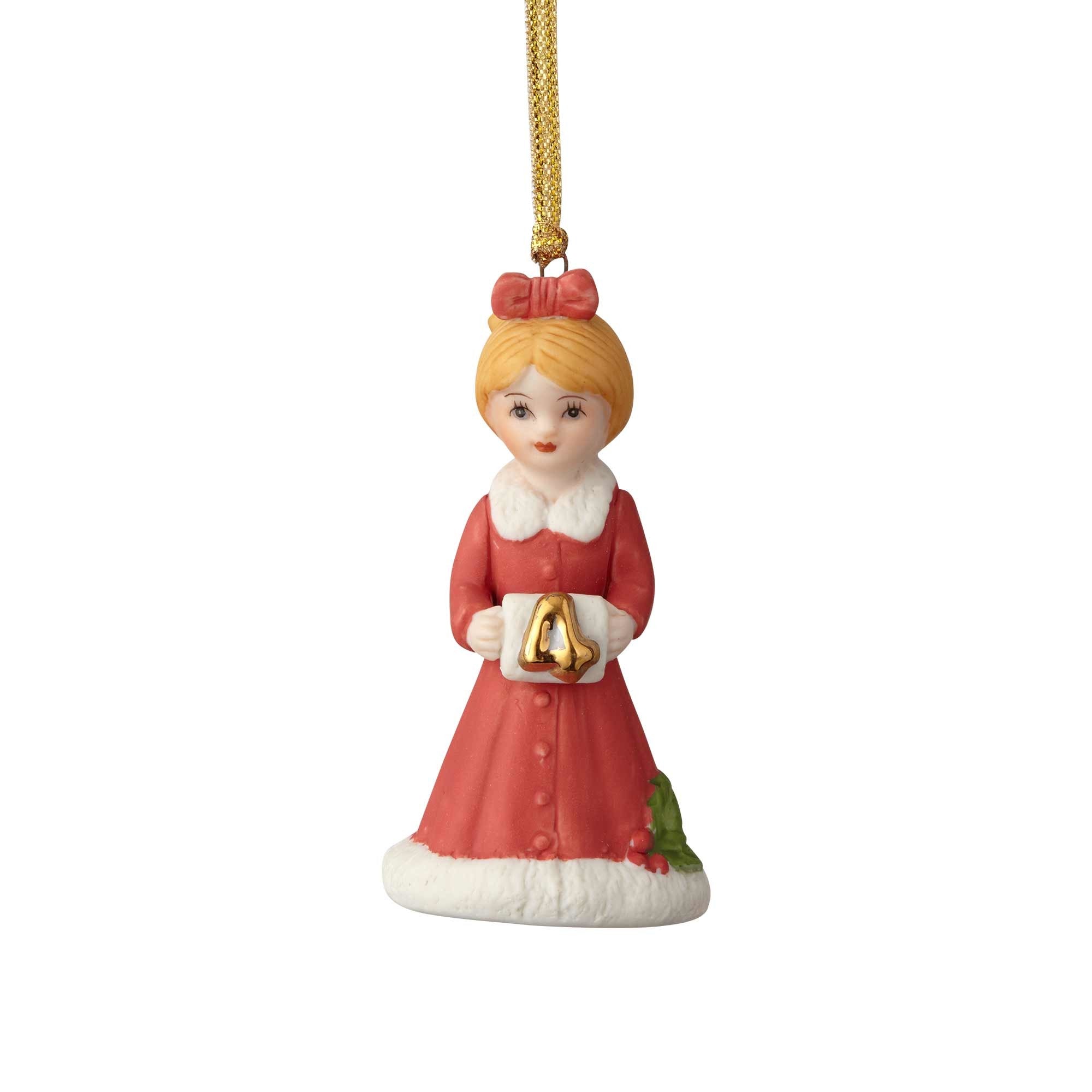 Growing Up Girl Ornament - Brunette Babies 1st