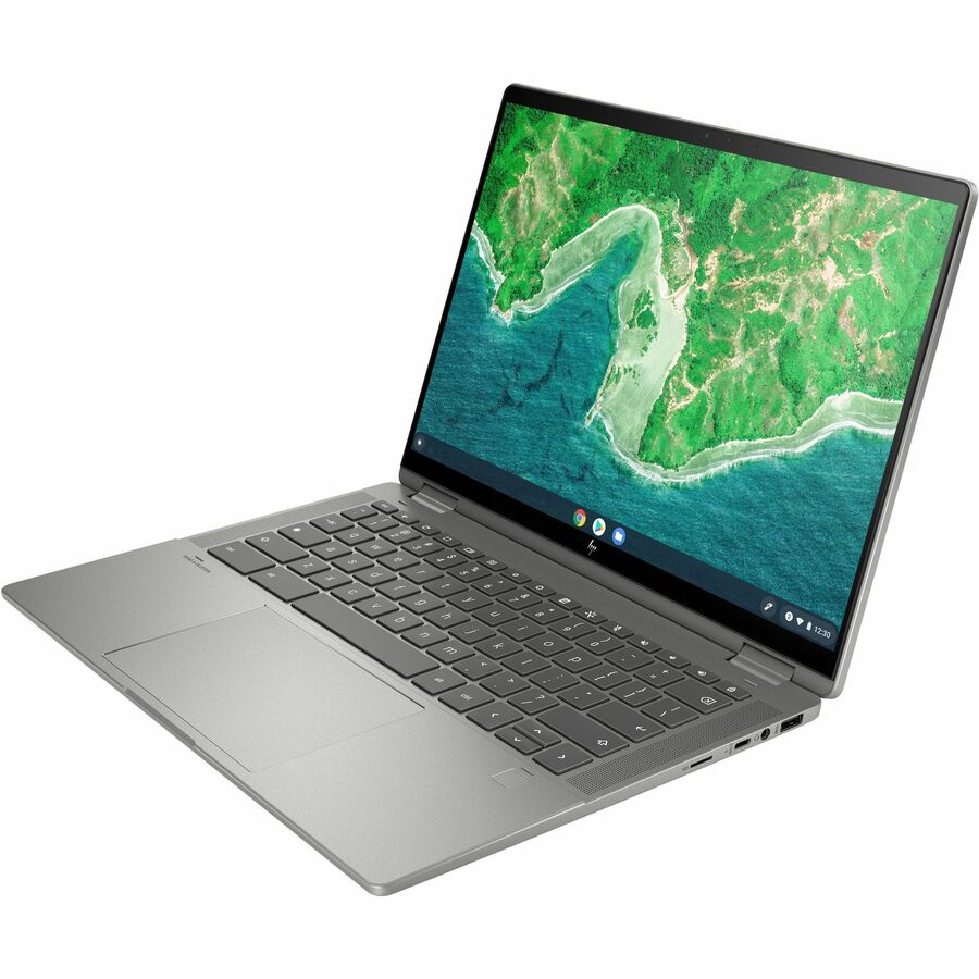 HP Chromebook x360 14c-cd0000 14c-cd0013dx 14" Touchscreen Convertible 2 in 1 Chromebook - WUXGA - 1920 x 1200 - Intel Core i3 12th Gen i3-1215U Hexa-core (6 Core) - 8 GB Total RAM - 8 GB On-board Memory - 128 GB SSD - Mineral Silver - Refurbished