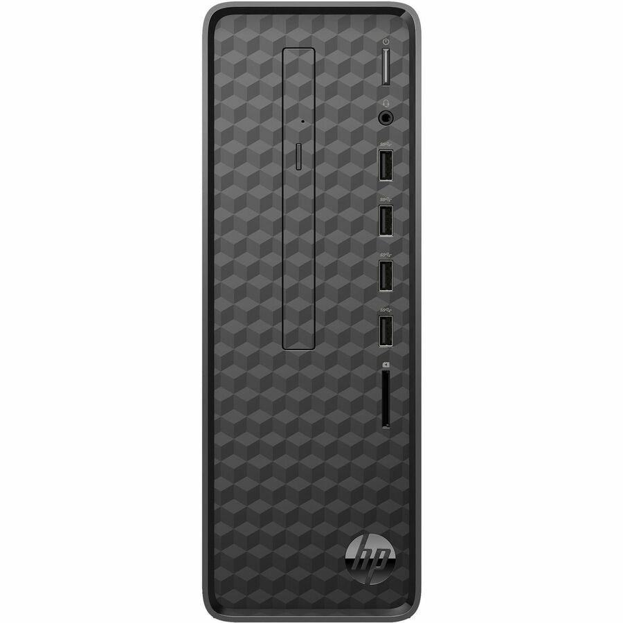 HP Slimline S01-aF2000i S01-aF2011 Desktop Computer - Intel Celeron J4025 Dual-core (2 Core) 2 GHz - 8 GB RAM DDR4 SDRAM - 256 GB M.2 PCI Express NVMe SSD - Mini-tower - Dark Black