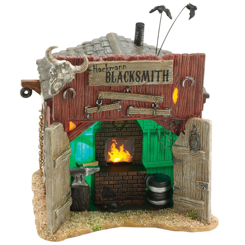 Halloween Village Hackmann' Blacksmith Shop