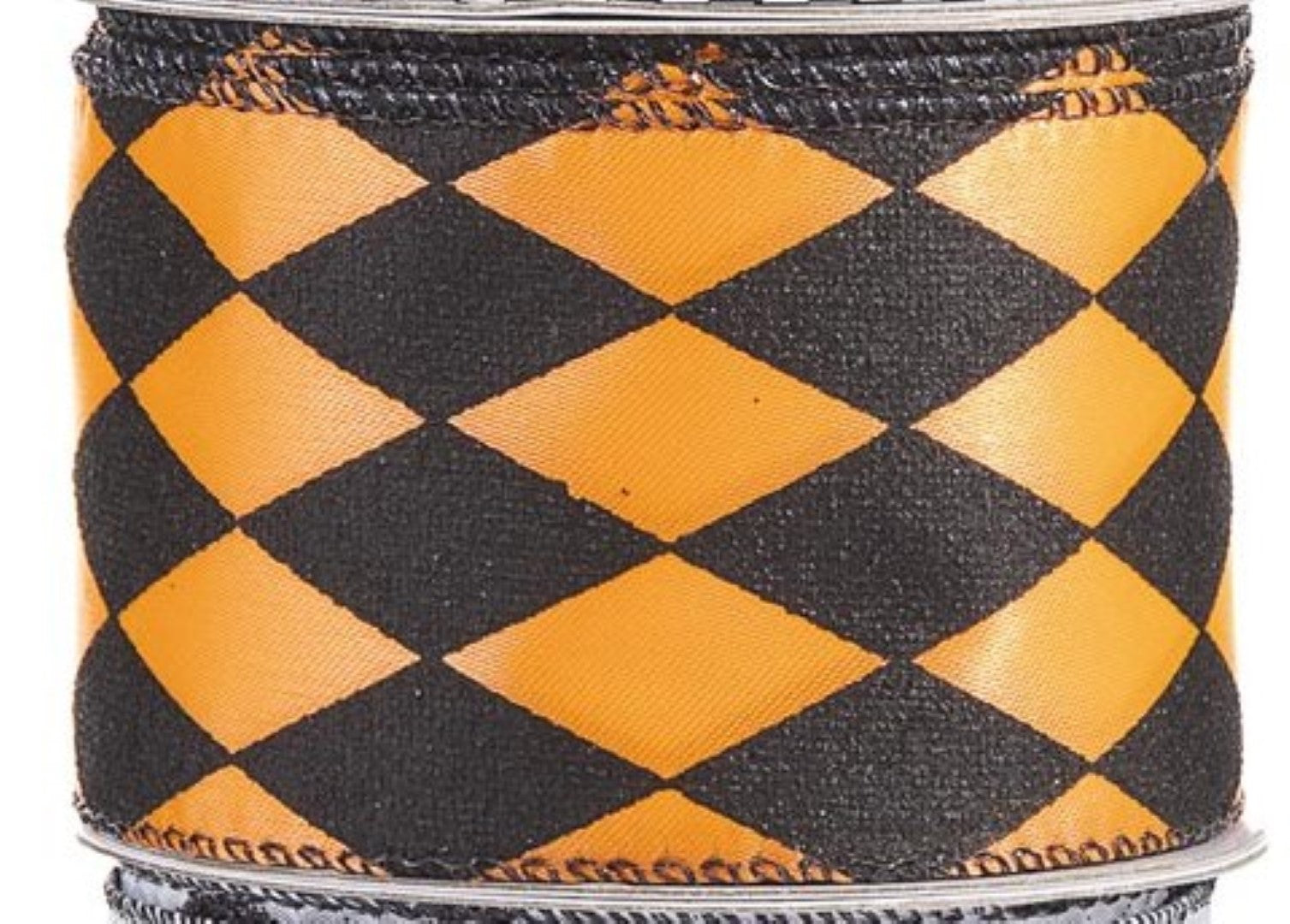 Halloween Wire Ribbon 2.5 inches x 25 feet - Black Sparkle