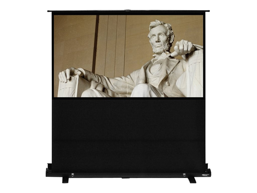 Hamilton Buhl HDTV Format - Projection screen with floor stand - floor-standing - 100 (100 in) - 16:9 - Matte White - black" AC-8749