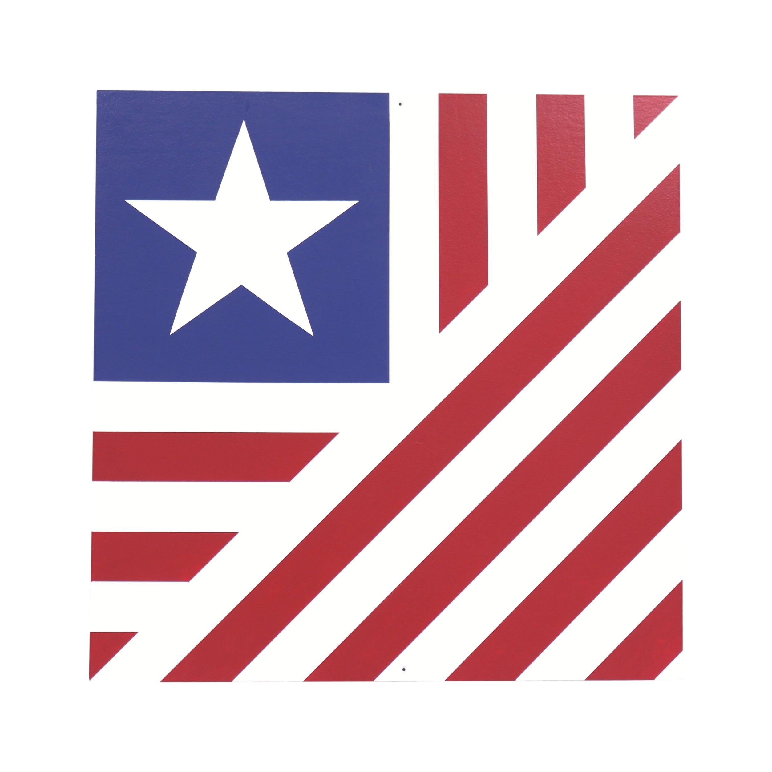 Hand-Painted Barn Quilt Sign, United States Flag "Old Glory" Design