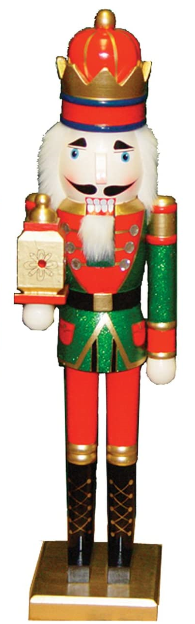 Handpainted Wooden Nutcracker - 24 Inch - Green