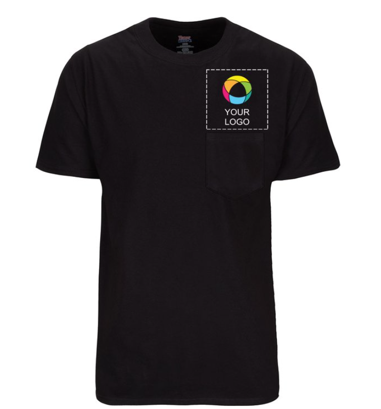 Hanes® Short Sleeve Beefy-T® with Pocket - Durable Comfort and Classic Style