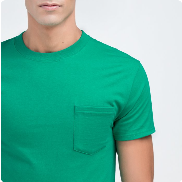 Hanes® Short Sleeve Beefy-T® with Pocket - Durable Comfort and Classic Style