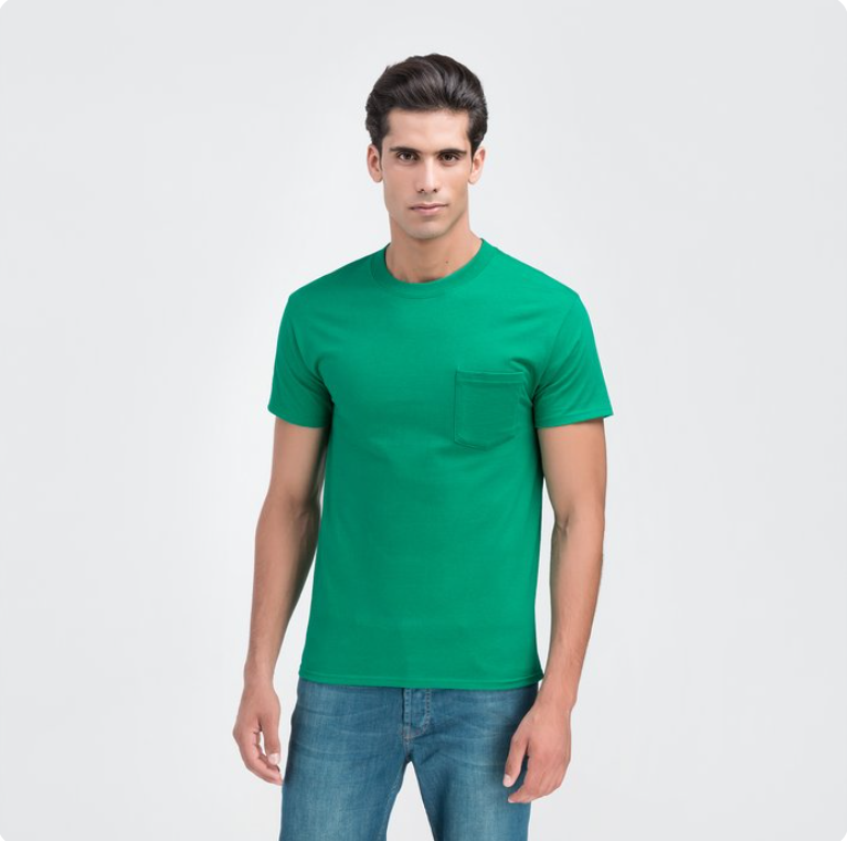 Hanes® Short Sleeve Beefy-T® with Pocket - Durable Comfort and Classic Style