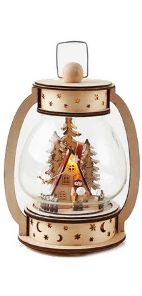Hanging Wooden Lantern Scene - Woodsman