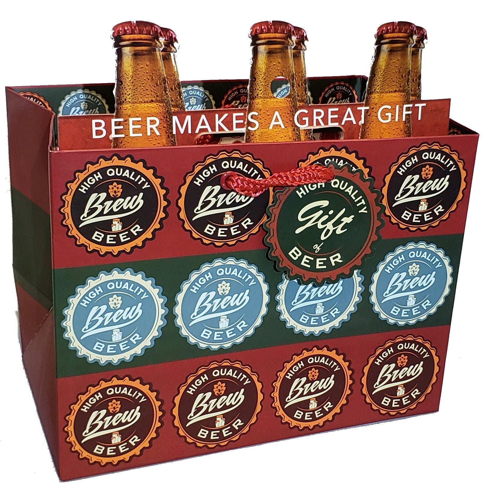 Heavyweight Gift Bag for 6-packs - Bottle Caps