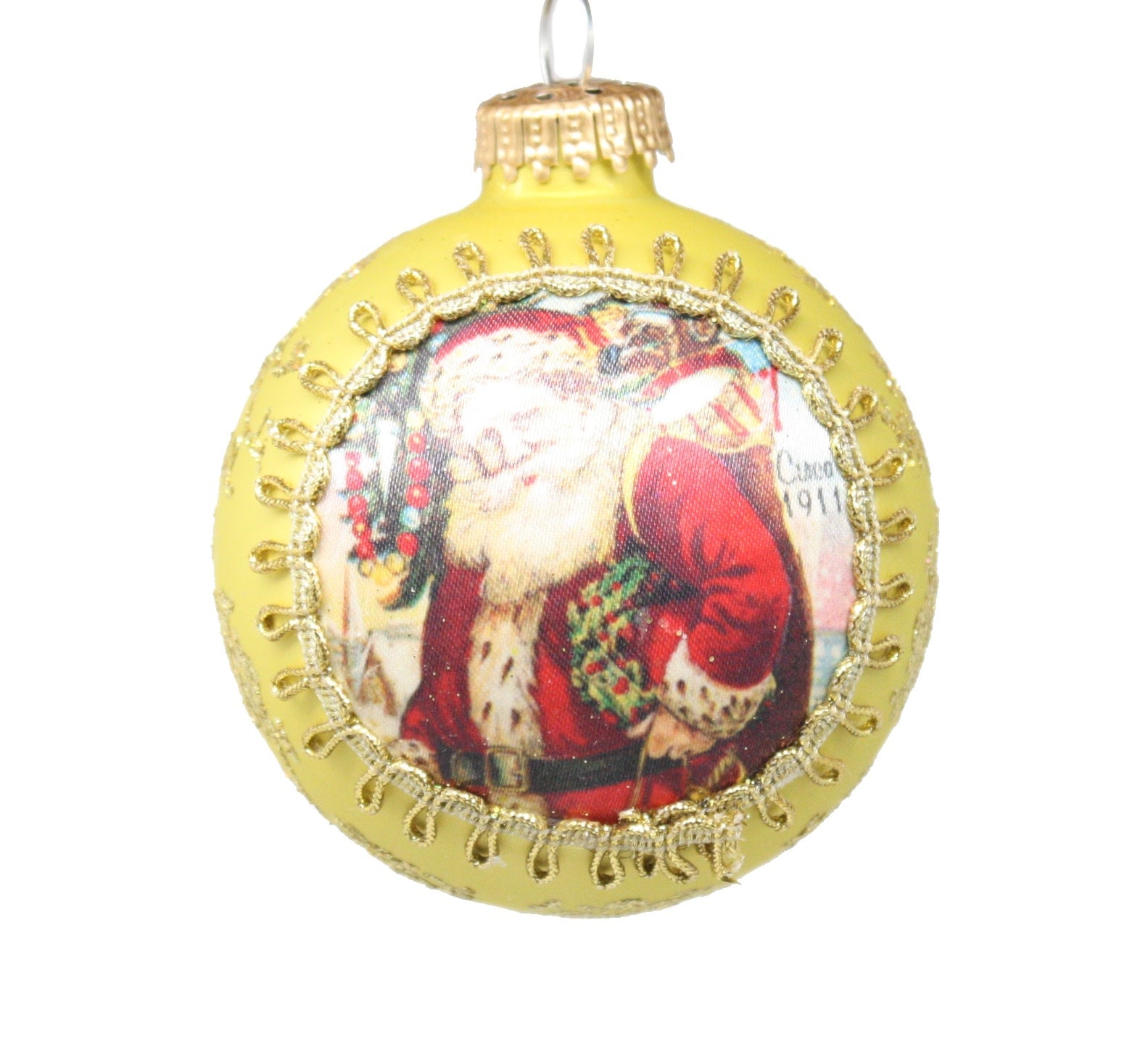 Historic Santa on Silk 2025 Ornament - 1911 Santa Claus