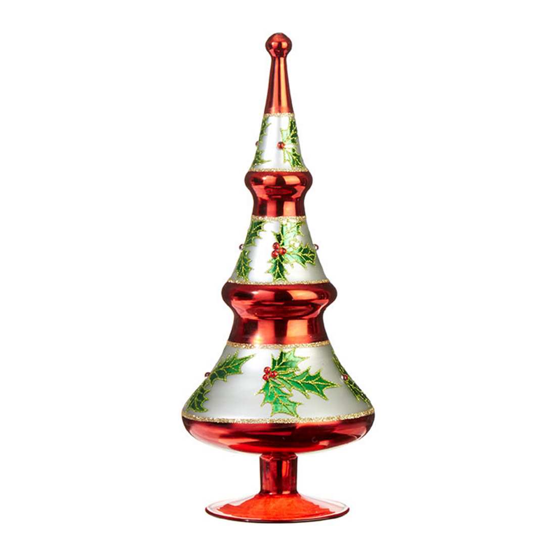 Holly Pattern Glass Tree