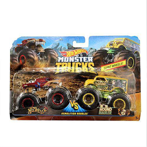 Hot Wheels Monster Trucks 1:64 Demolition Doubles 2-Pack for Kids
