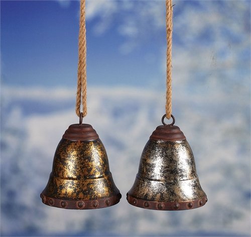 Huge Holiday Metal Bell (13 inch Wide) - Gold