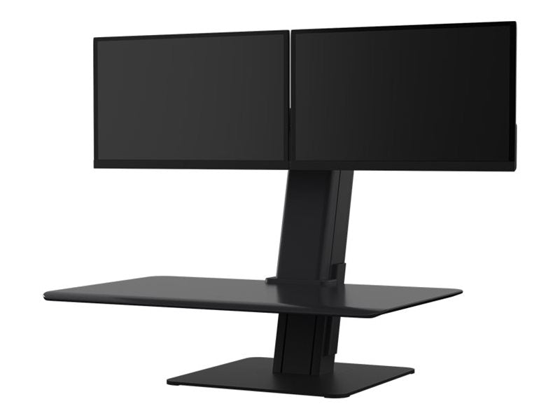 Humanscale QuickStand Eco - Mounting kit (dual monitor mount, keyboard / mouse shelf, freestanding base) - for 2 LCD