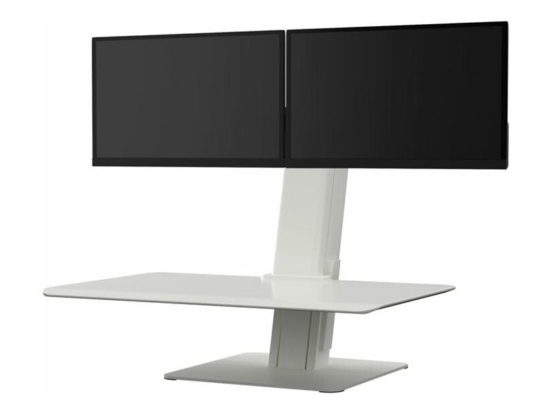 Humanscale QuickStand Eco - Mounting kit (dual monitor mount, keyboard / mouse shelf, freestanding base) - for 2 LCD