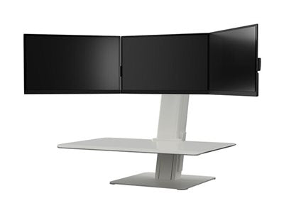 Humanscale QuickStand Eco - Mounting kit - for 3 LCD displays - white - screen size: up to 27 - desktop" QSE2TMW
