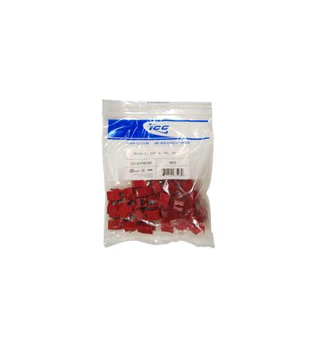 IC107L6CRD CAT6- EZ- 25 PK- RED ICC-CAT6JKPK-RD