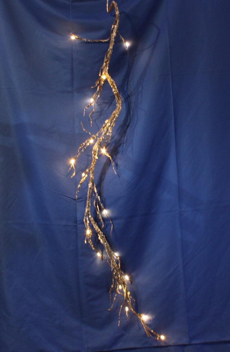 Iced Twig LED Garland With 18 Lights - 5 Foot