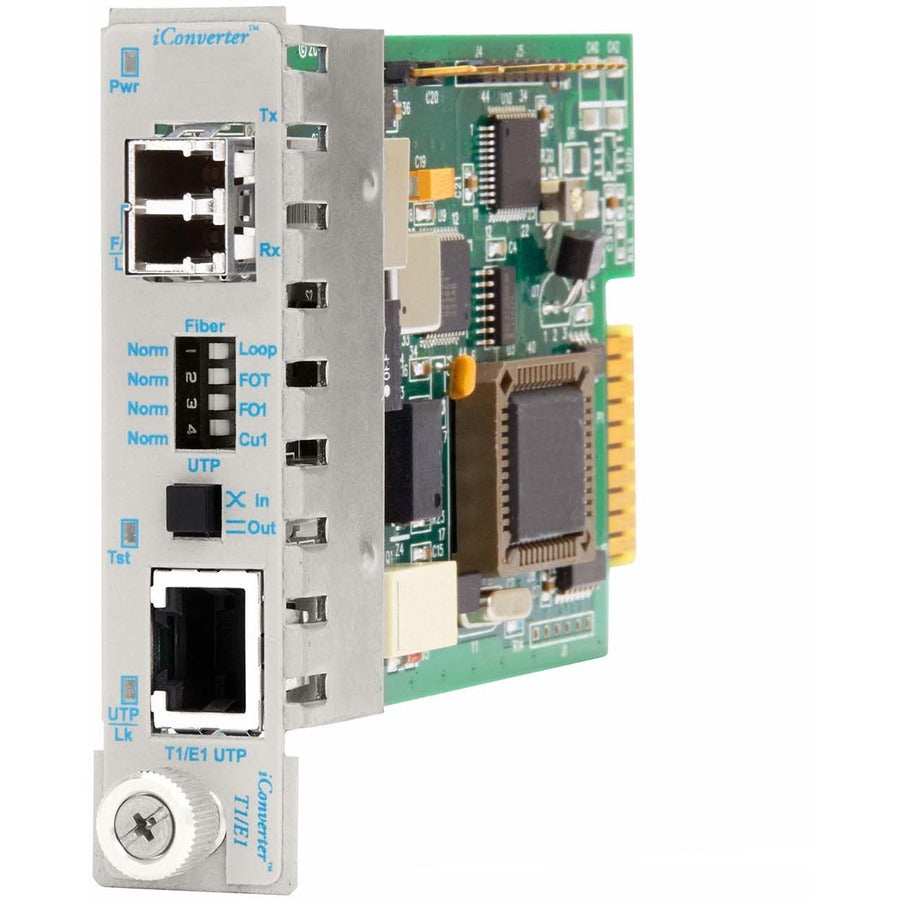 Iconverter T1/E1 Fiber Media Converter Rj48 Lc Multimode 5Km 8706-0