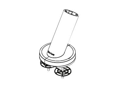 InVue - Mounting component (swivel base, 5 riser) - counter"