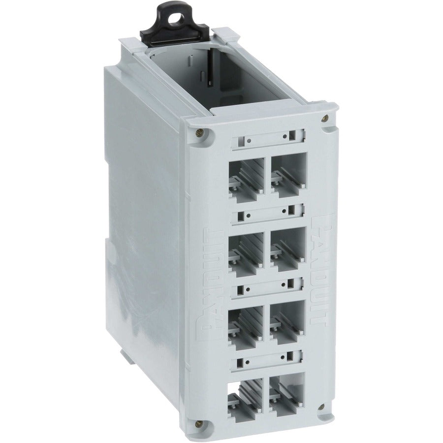 IndustrialNet Mini-Com 8-port DIN Rail Shielded Patch Panel CDPP8RG-S