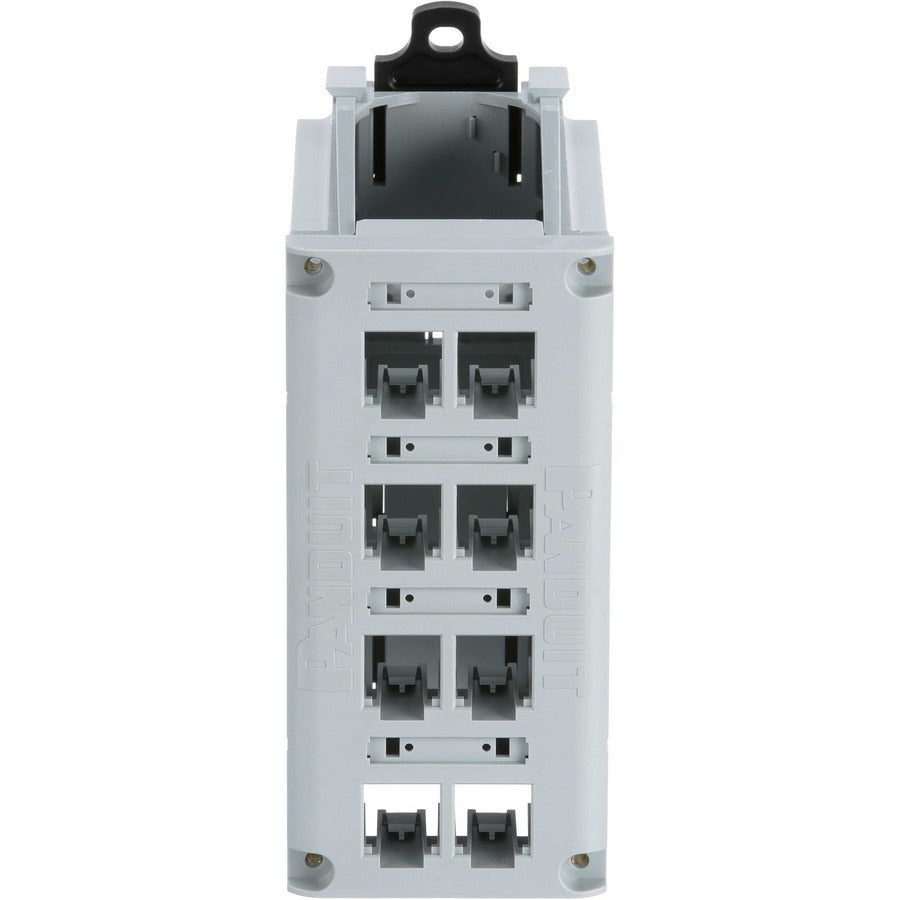 IndustrialNet Mini-Com 8-port DIN Rail Shielded Patch Panel CDPP8RG-S