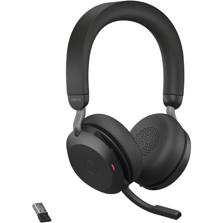 Jabra Evolve2 75 Wireless On-ear Stereo Headset - USB-A - Unified Communication - With 27599-989-989