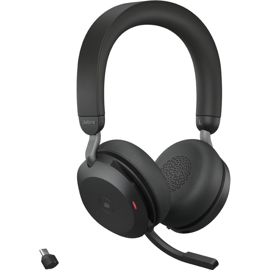 Jabra Evolve2 75 Wireless On-ear Stereo Headset - USB-C - For MS Teams - With Charging 27599-999-889