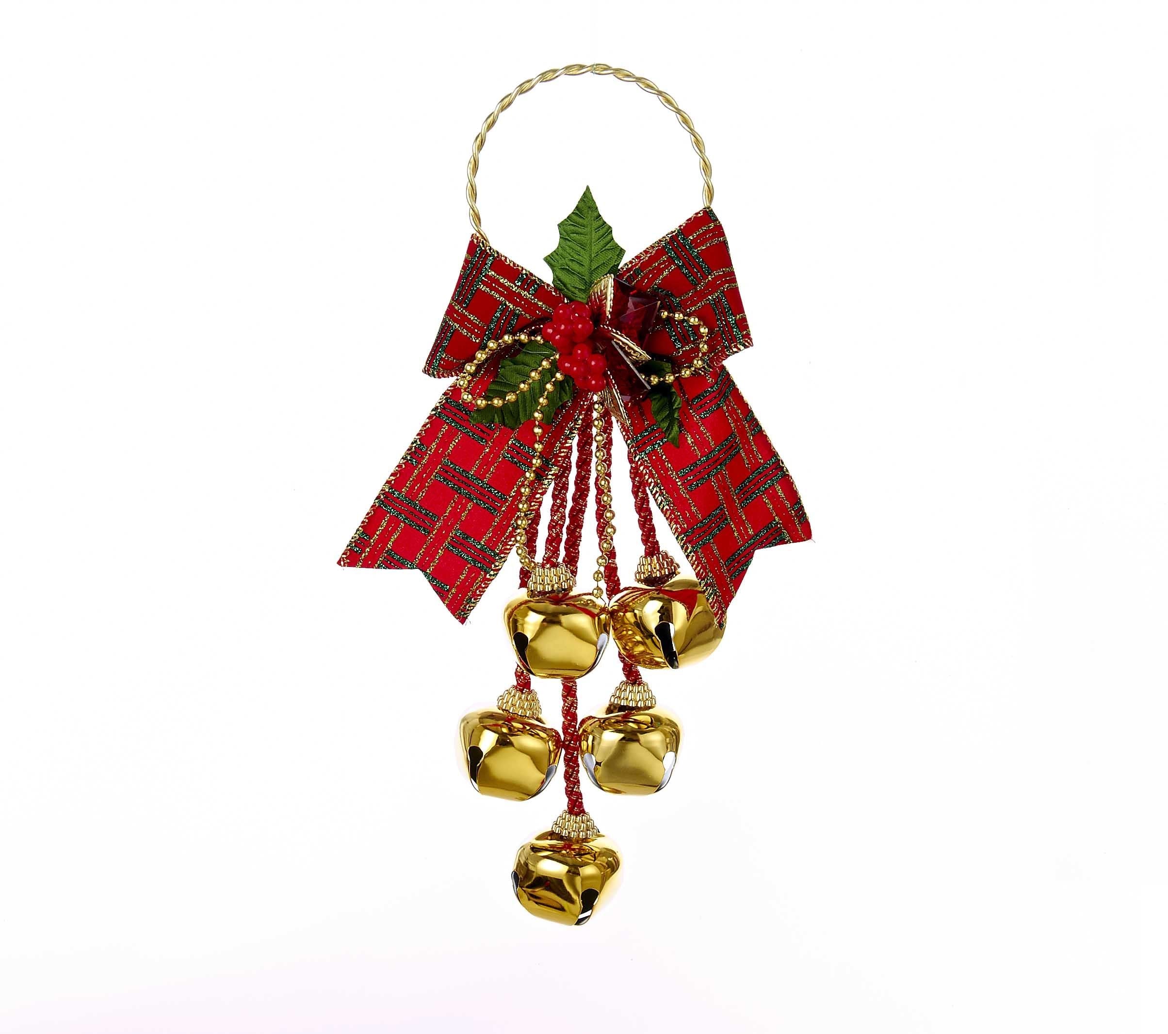 Jingle Bell Door Hanger With Bow