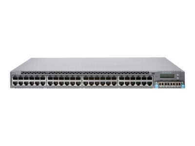 Juniper Networks EX Series EX4300-48T - Switch - L3 - managed - 48 x 10/100/1000 + 4 x 40 Gigabit QSFP+ - back to front