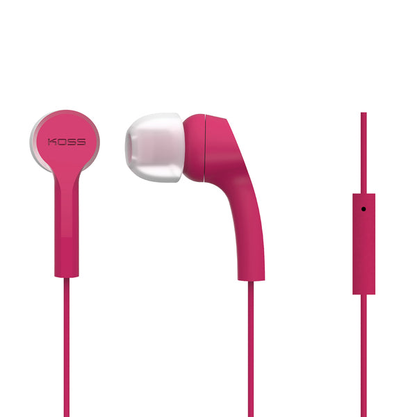 KOSS 192584.101 KEB9i Earbuds with Microphone and In-Line Remote (Pink)