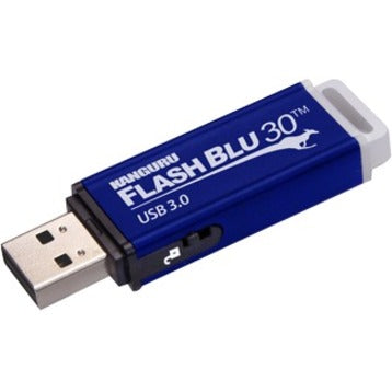 Kanguru FlashBlu30 with Physical Write Protect Switch SuperSpeed USB3.0 Flash Drive ALK-FB30-8G