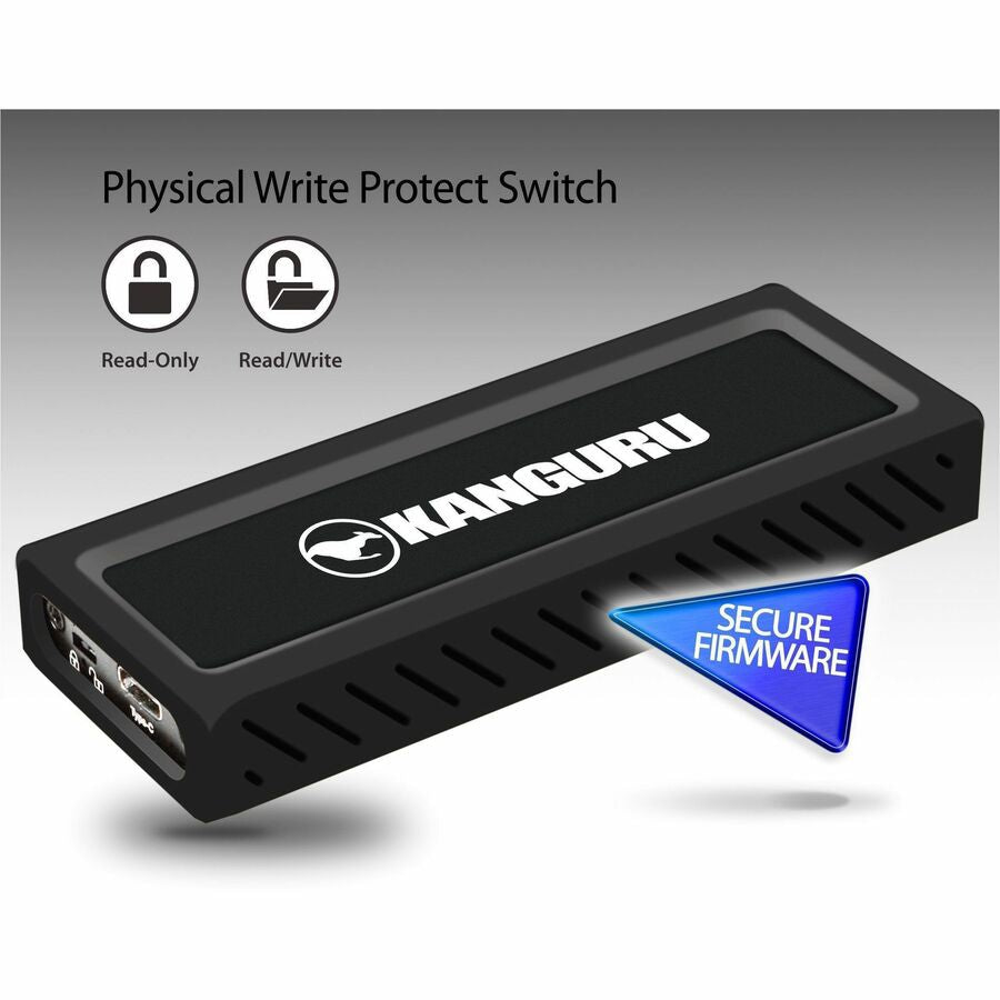 Kanguru UltraLock 4TB USB-C M.2 NVMe SSD with Secure Firmware & Write-Protect Switch