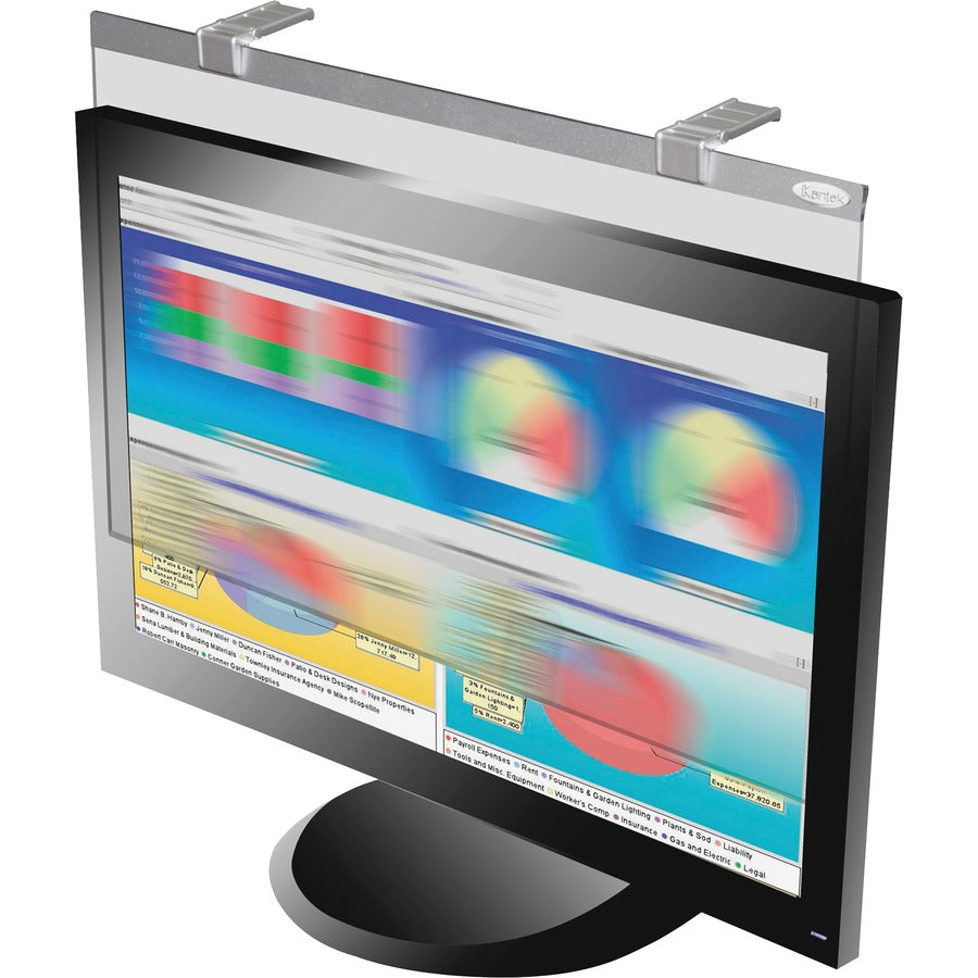 Kantek LCD Privacy/antiglare Wide Screen Filters Silver LCD24WSV
