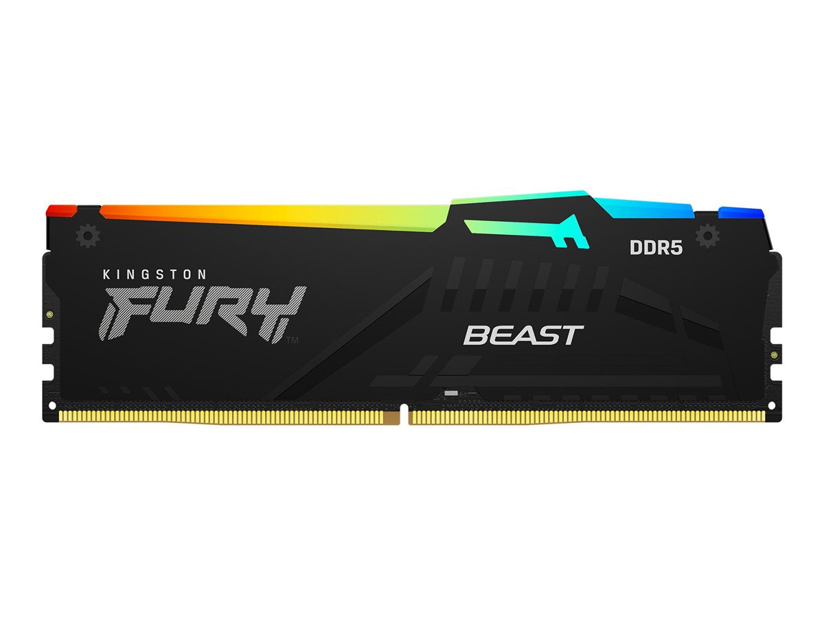 Kingston FURY Beast - DDR5 - kit - 128 GB: 4 x 32 GB - DIMM 288-pin - 5200 MHz / PC5-41600 - CL40 - 1.25 V - on-die ECC KF552C40BBAK4-128