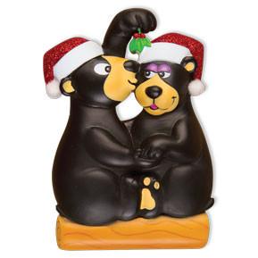 Kissing Under The Mistletoe Christmas Ornament