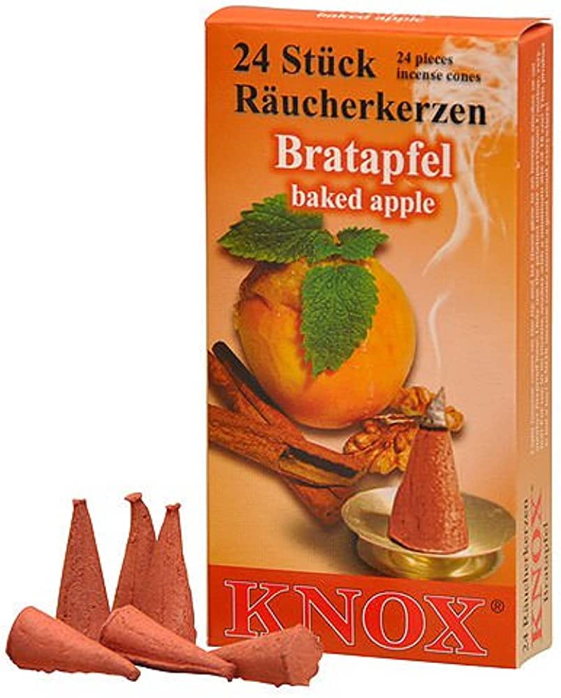 Knox German Scented Incense Cones (Pack Of 24) - Baked Apple