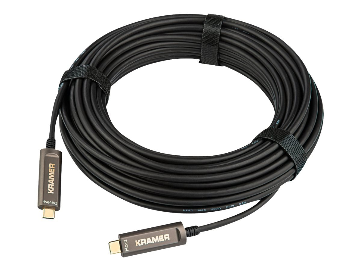 Kramer CLS-AOCU31/CC Series - USB cable - 24 pin USB-C (M) to 24 pin USB-C (M) - USB 3.1 Gen 2 - 3 A - 10 ft - black 97-04300010
