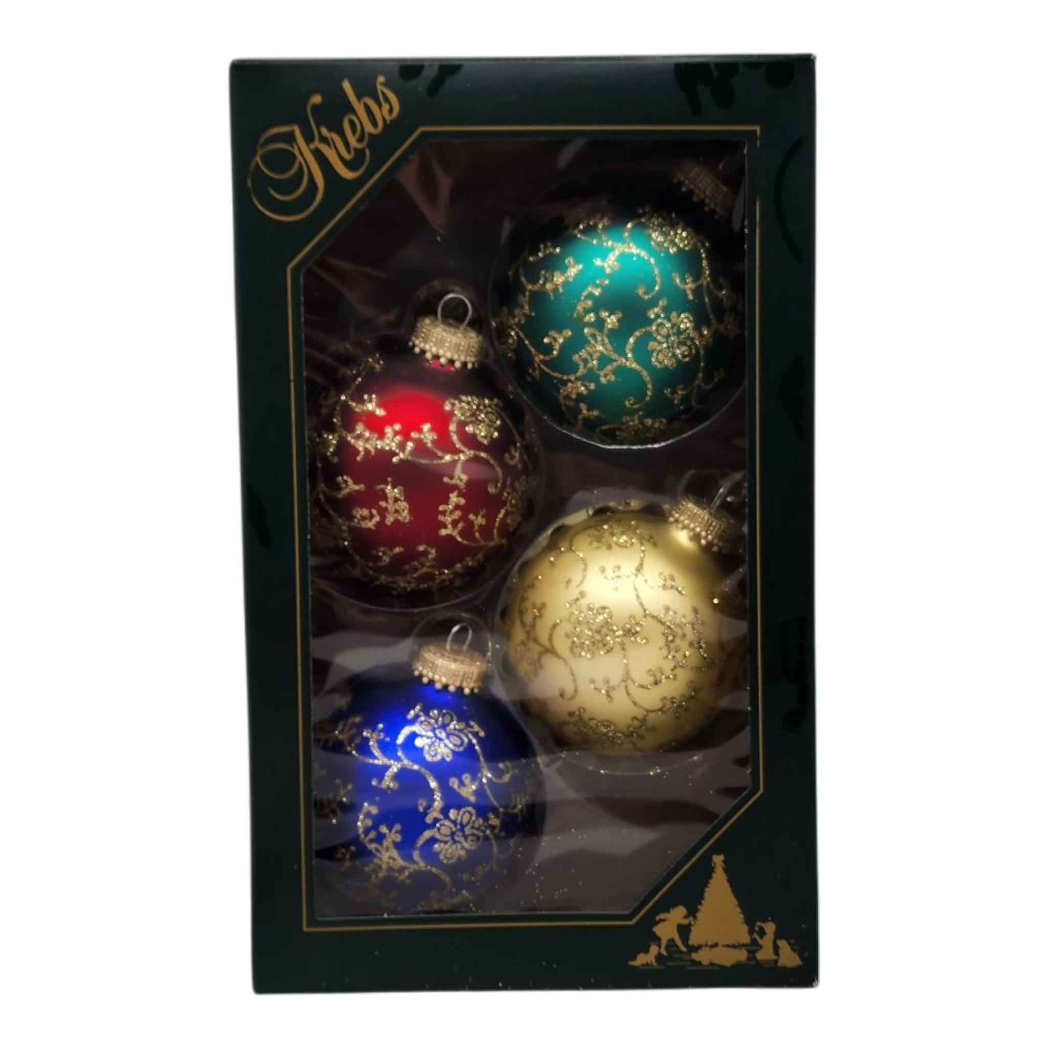 Krebs Value Glass Ball 4 pack - Regal Festivity
