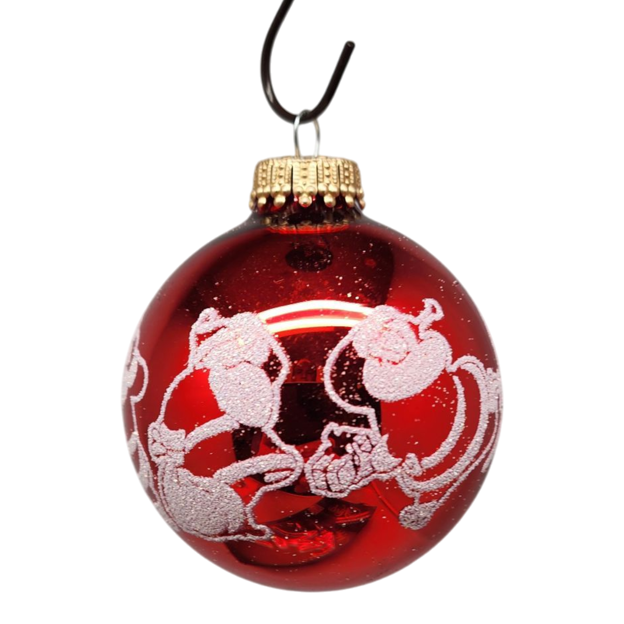 Krebs Value Glass Ornament 4 pack - Nostalgic Santa on Red