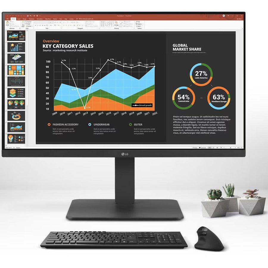 LG 24BR550Y-C 24" Class Full HD LCD Monitor - 16:9 - Charcoal, Black - 23.8" Viewable -