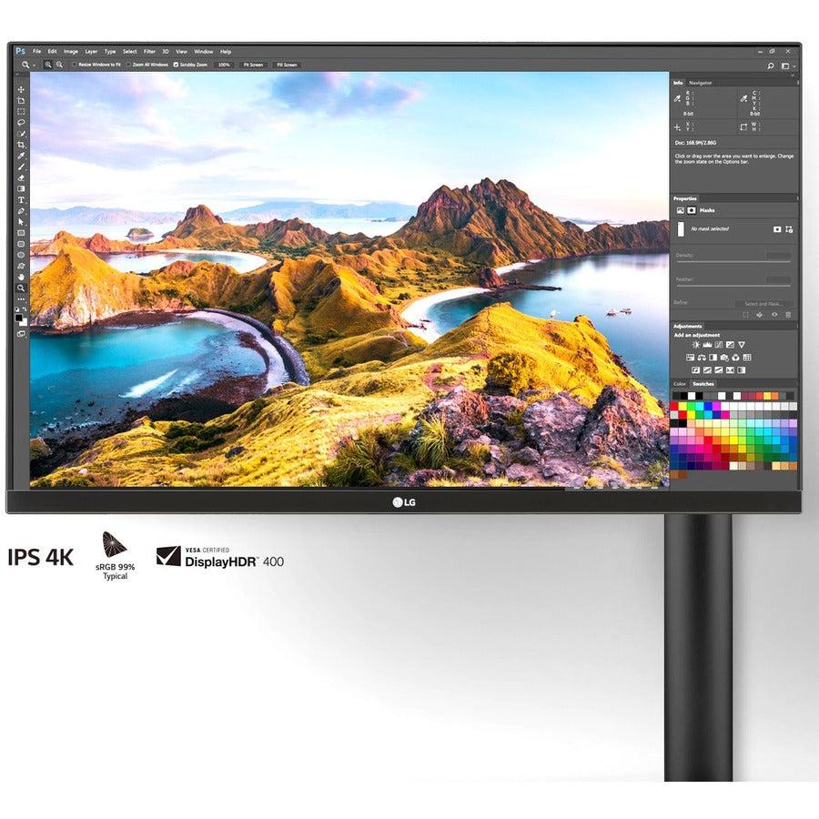 LG UltraFine 27BN88U-B 27 Class 4K UHD LCD Monitor - 16:9 - Textured Black"